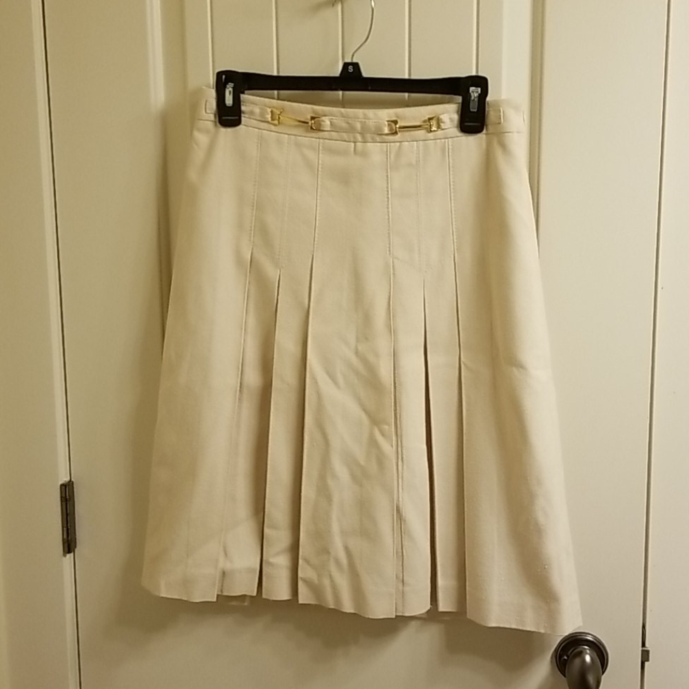 Khaki midi pleated shirt